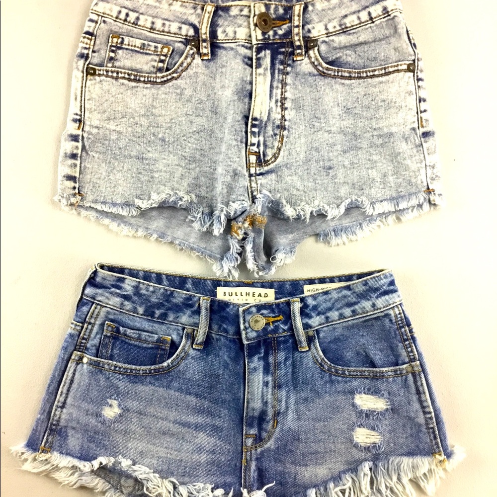 BullHead Distressed Denim High Rise Lot Of 2 Sz 24